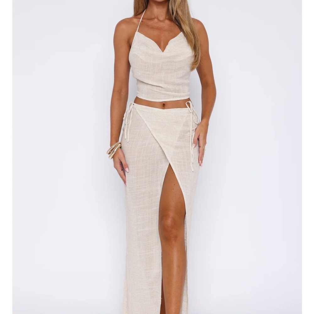 Linen Maxi Skirt Set